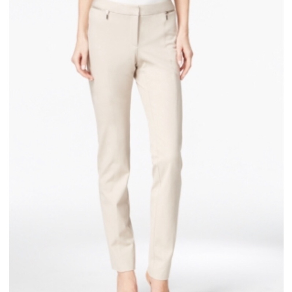 Alfani Petite Slim Zip-Pocket Trousers